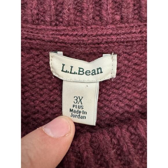 WomenS LL bean Classic Ragg Wool Crewneck Intarsia Sweater Deer Fair Isle 3XL - Picture 5 of 8